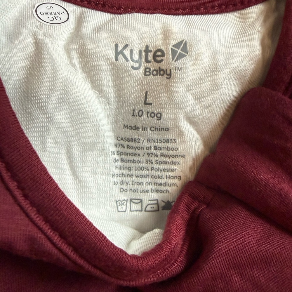 Kyte Baby Bamboo Sleep Bag - Maroon NWT - Picture 3 of 4